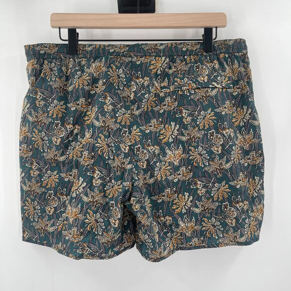 THEORY Trunk Shorts Extra Large Track Swim Sabal Palm Designer Luxury Mens Beach - Picture 4 of 16